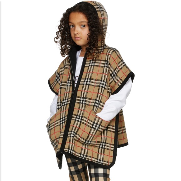 Authentic Burberry reversible hooded poncho - Picture 5 of 9